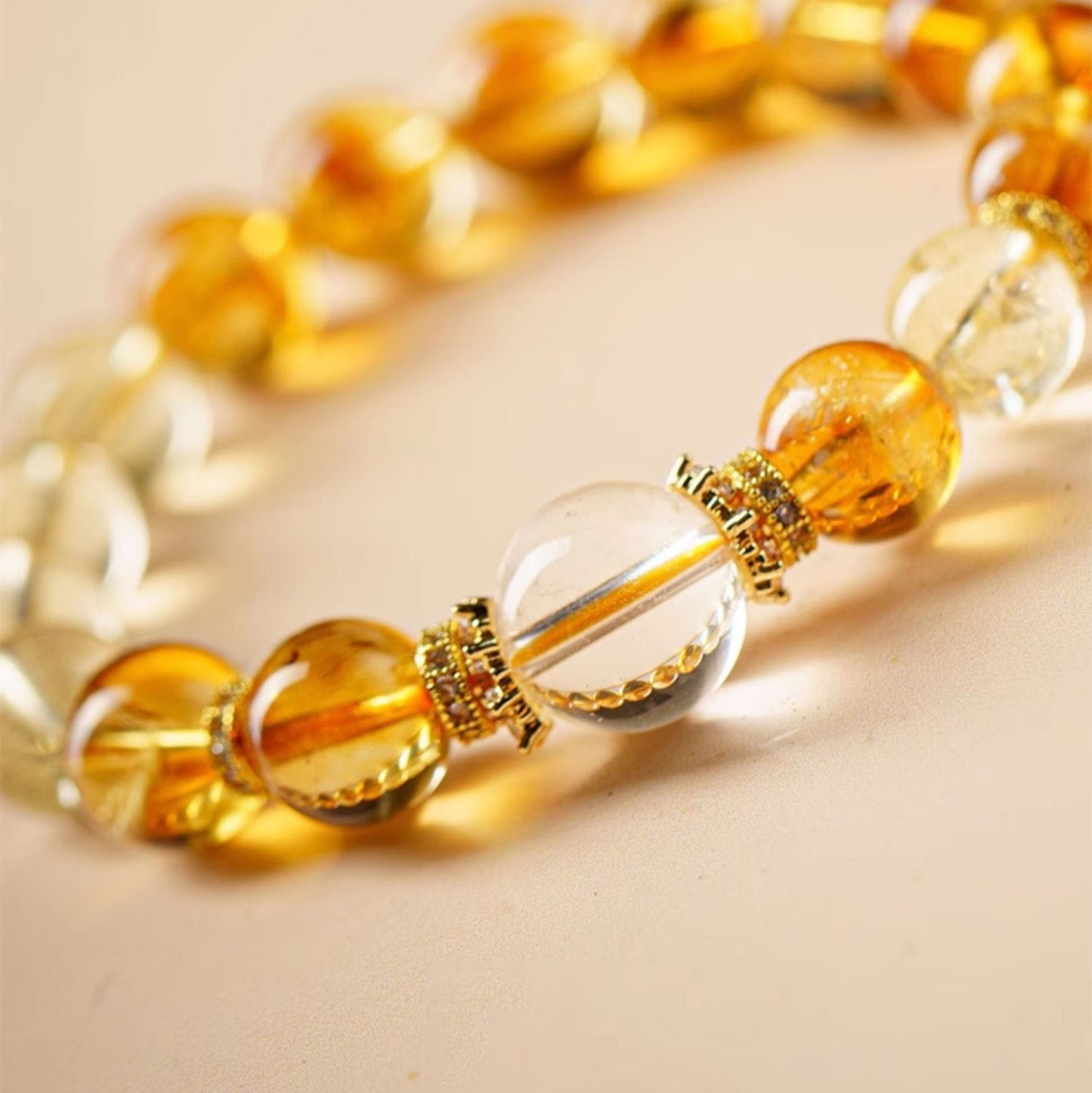 Natural Yellow Crystal Bracelet