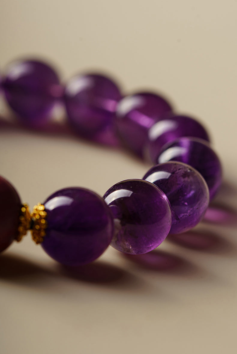 Nine Purple Fire Crystal Bracelet