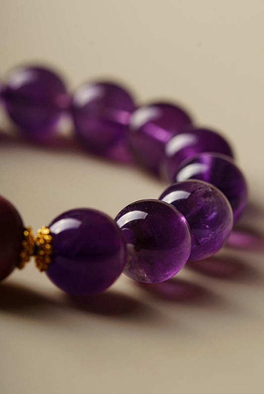 Nine Purple Fire Crystal Bracelet