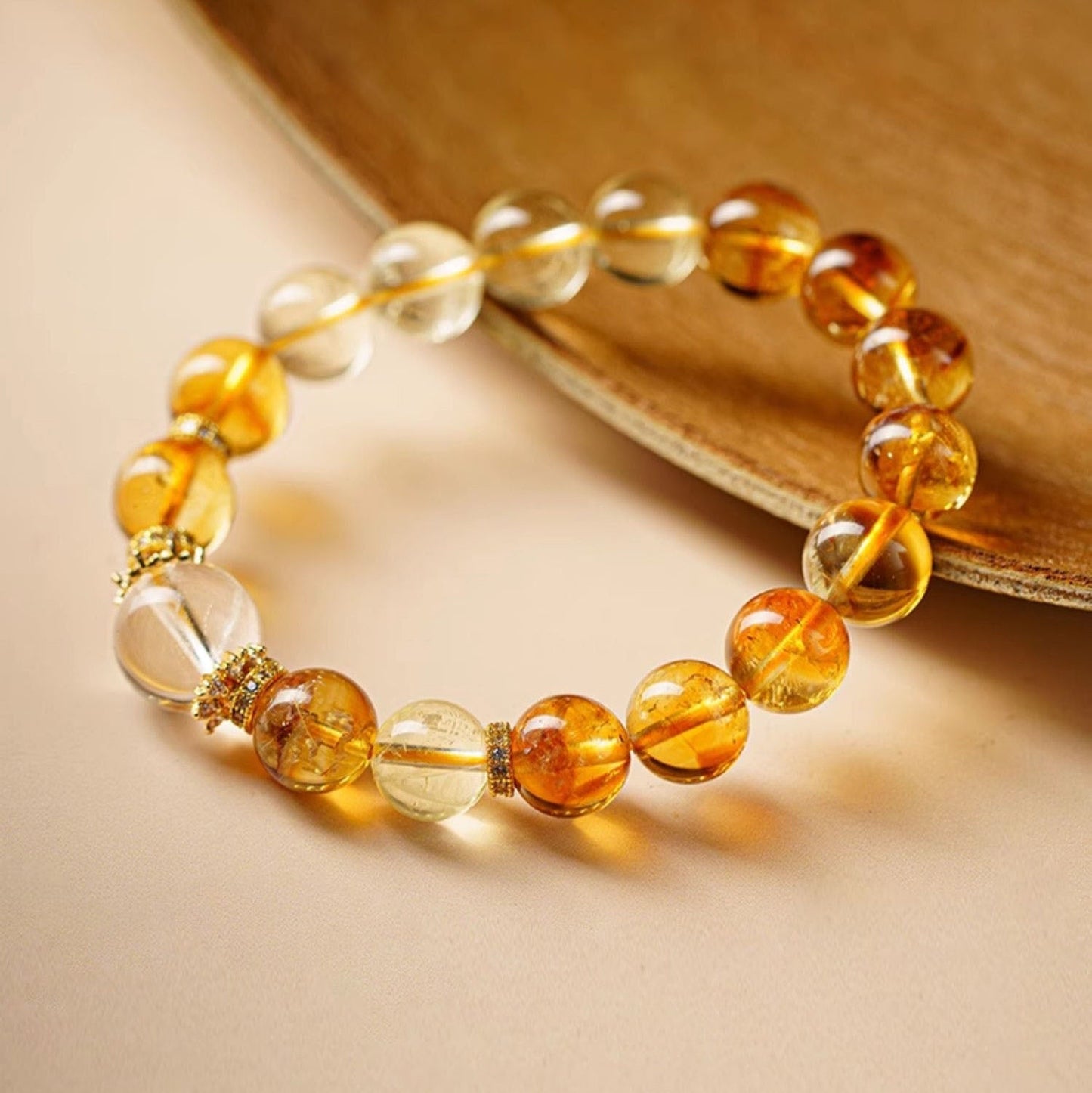 Natural Yellow Crystal Bracelet