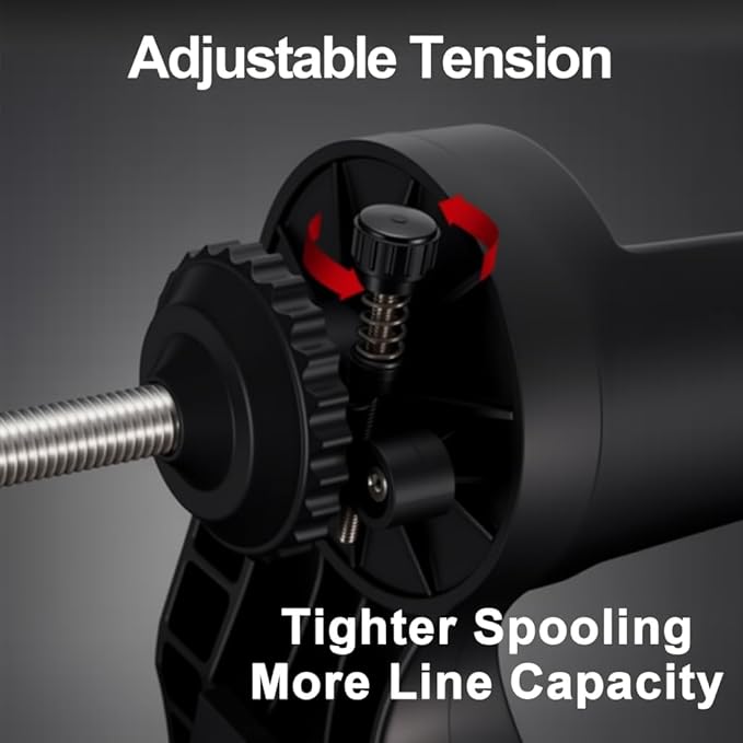 Motorized Fishing Line Winder with Adjustable Tension Brake - Muti-Speed Electric Line Spooler for Fishing Reels, Fishing Gifts Designed Specifically for Fish Enthusiasts