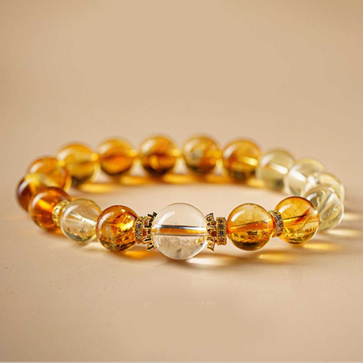Natural Yellow Crystal Bracelet