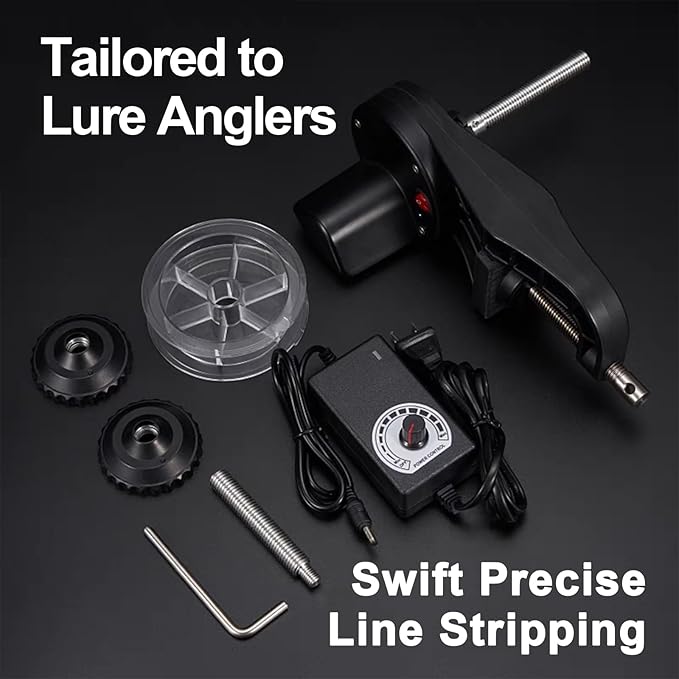 Motorized Fishing Line Winder with Adjustable Tension Brake - Muti-Speed Electric Line Spooler for Fishing Reels, Fishing Gifts Designed Specifically for Fish Enthusiasts
