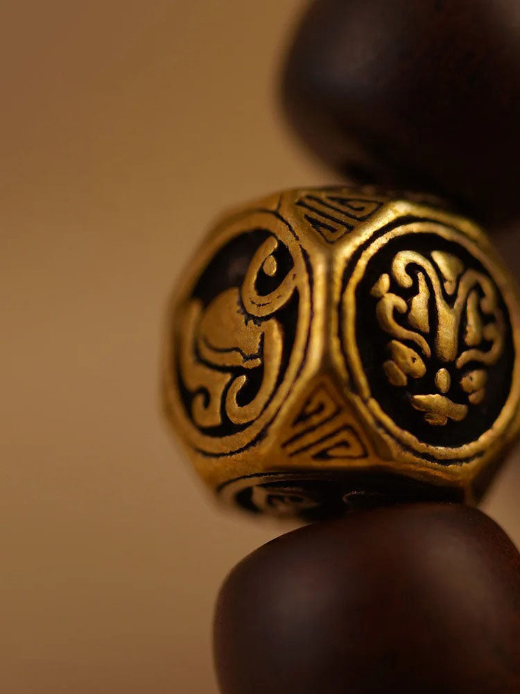 Lightning struck jujube wood bracelet
