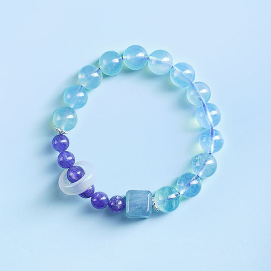 Natural Blue Crystal Bracelet